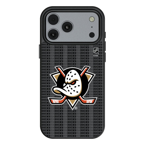 Anaheim Ducks Text Backdrop iPhone MagSafe Compatible Phone Case for Apple iPhone