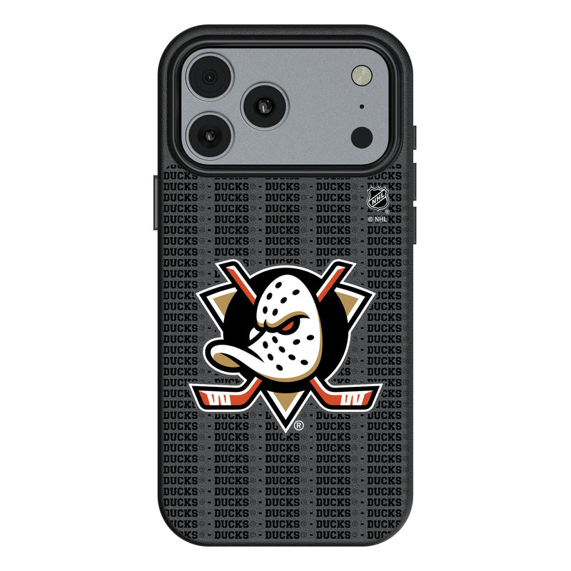 Anaheim Ducks Text Backdrop iPhone MagSafe Compatible Phone Case for Apple iPhone