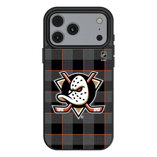 Anaheim Ducks Plaid iPhone MagSafe Compatible Phone Case for Apple iPhone