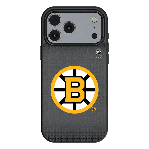 Boston Bruins Linen iPhone MagSafe Compatible Phone Case for Apple iPhone