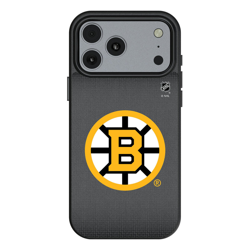 Boston Bruins Linen iPhone MagSafe Compatible Phone Case for Apple iPhone