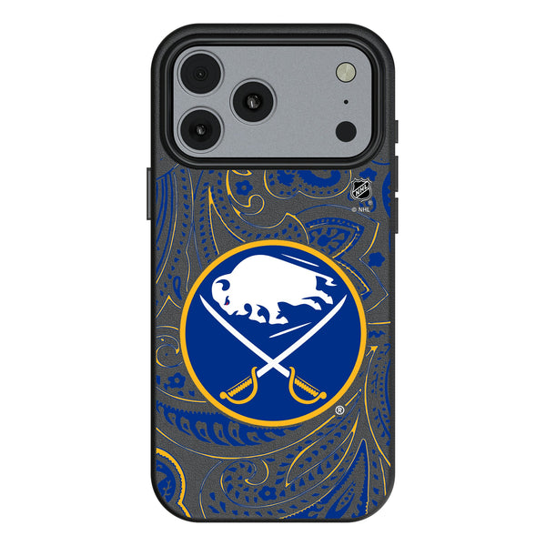 Buffalo Sabres Paisley iPhone MagSafe Compatible Phone Case for Apple iPhone