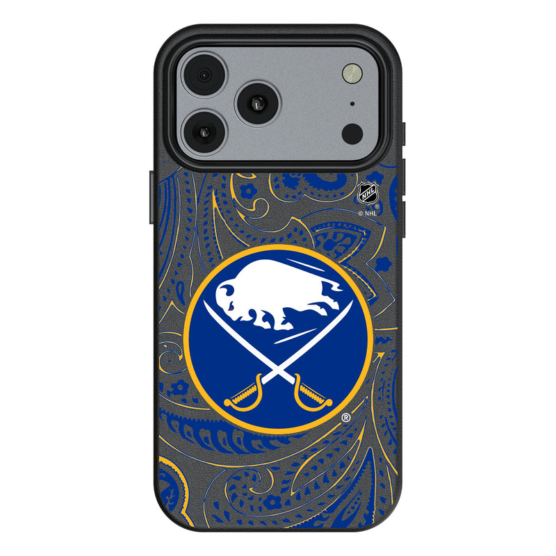 Buffalo Sabres Paisley iPhone MagSafe Compatible Phone Case for Apple iPhone