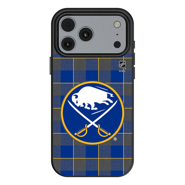 Buffalo Sabres Plaid iPhone MagSafe Compatible Phone Case for Apple iPhone