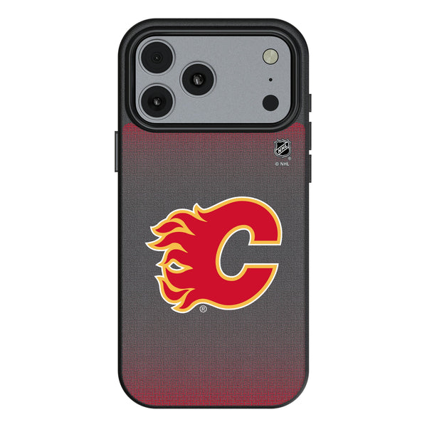 Calgary Flames Linen iPhone MagSafe Compatible Phone Case for Apple iPhone