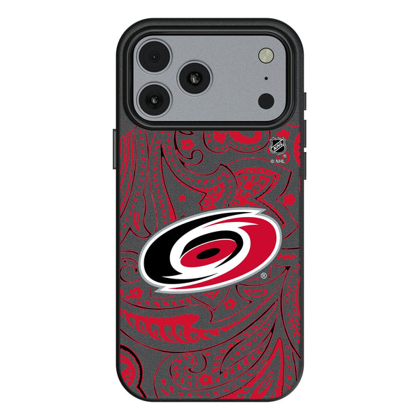 Carolina Hurricanes Paisley iPhone MagSafe Compatible Phone Case for Apple iPhone