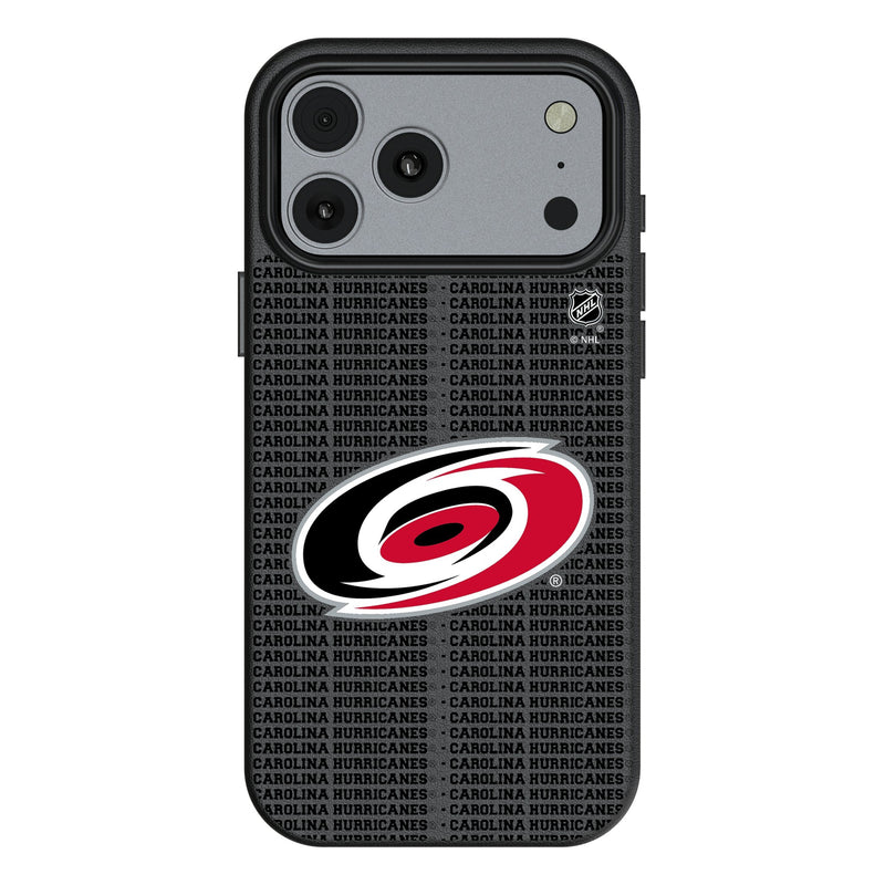 Carolina Hurricanes Text Backdrop iPhone MagSafe Compatible Phone Case for Apple iPhone