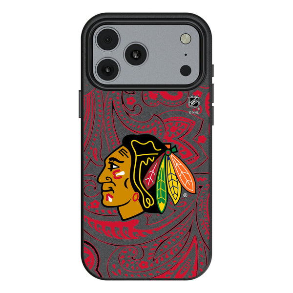 Chicago Blackhawks Paisley iPhone MagSafe Compatible Phone Case for Apple iPhone