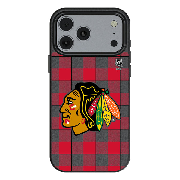 Chicago Blackhawks Plaid iPhone MagSafe Compatible Phone Case for Apple iPhone