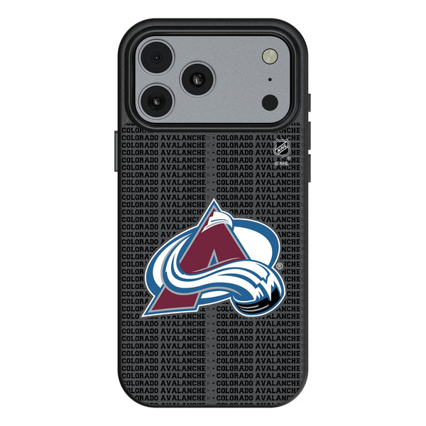 Colorado Avalanche Text Backdrop iPhone MagSafe Compatible Phone Case for Apple iPhone
