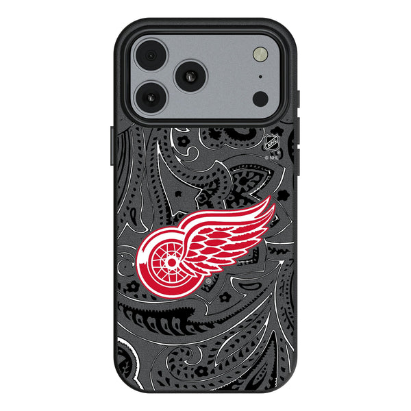 Detroit Red Wings Paisley iPhone MagSafe Compatible Phone Case for Apple iPhone