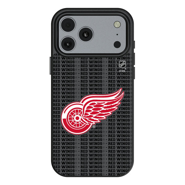 Detroit Red Wings Text Backdrop iPhone MagSafe Compatible Phone Case for Apple iPhone