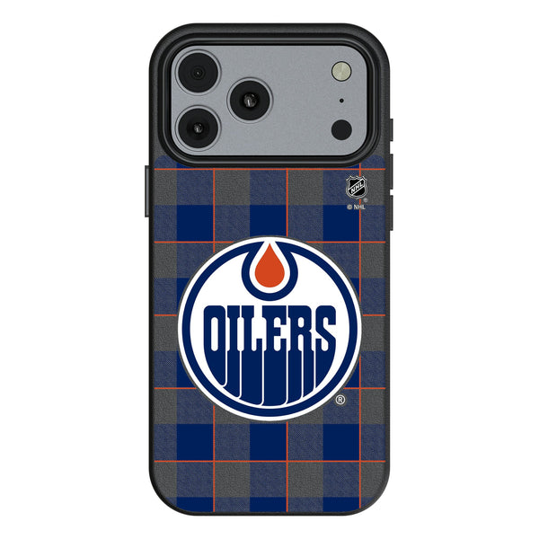 Edmonton Oilers Plaid iPhone MagSafe Compatible Phone Case for Apple iPhone