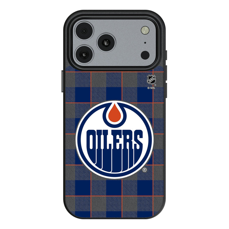 Edmonton Oilers Plaid iPhone MagSafe Compatible Phone Case for Apple iPhone