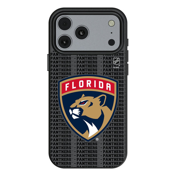 Florida Panthers Text Backdrop iPhone MagSafe Compatible Phone Case for Apple iPhone