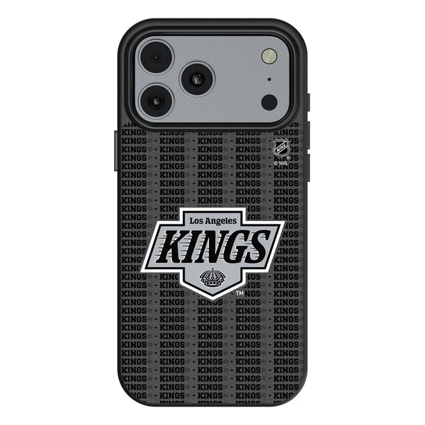 LA Kings Text Backdrop iPhone MagSafe Compatible Phone Case for Apple iPhone