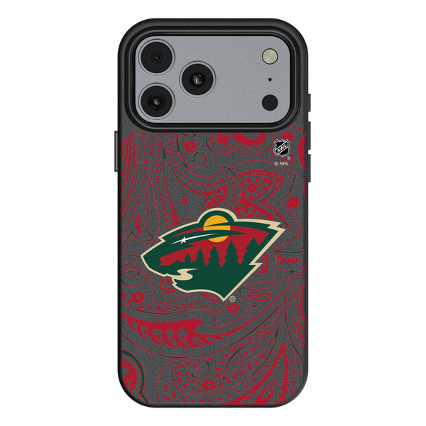 Minnesota Wild Paisley iPhone MagSafe Compatible Phone Case for Apple iPhone