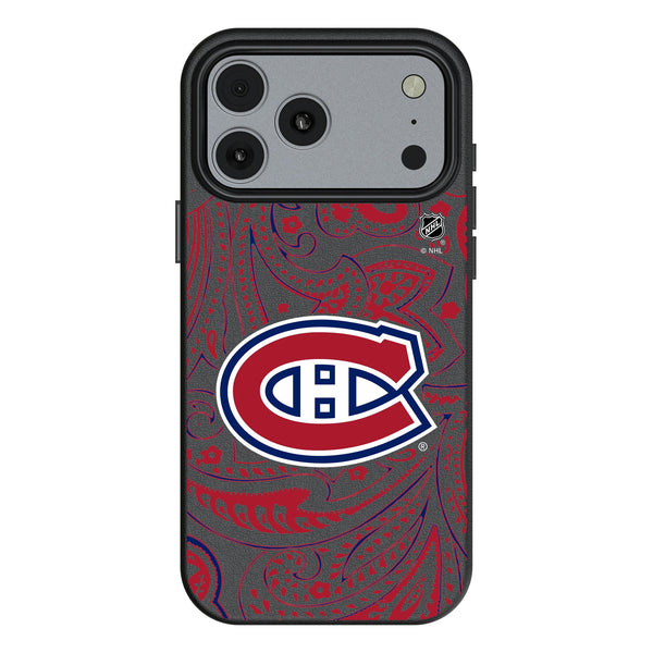 Montreal Canadiens Paisley iPhone MagSafe Compatible Phone Case for Apple iPhone