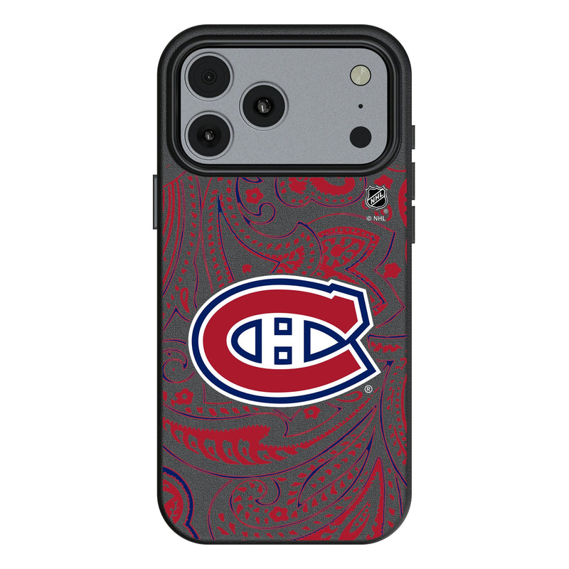 Montreal Canadiens Paisley iPhone MagSafe Compatible Phone Case for Apple iPhone