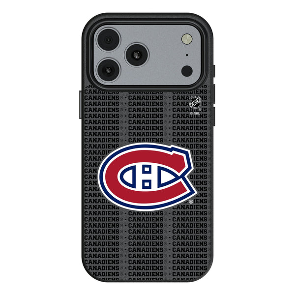 Montreal Canadiens Text Backdrop iPhone MagSafe Compatible Phone Case for Apple iPhone