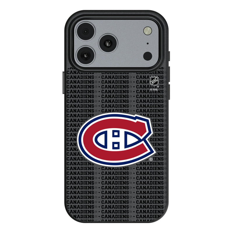 Montreal Canadiens Text Backdrop iPhone MagSafe Compatible Phone Case for Apple iPhone