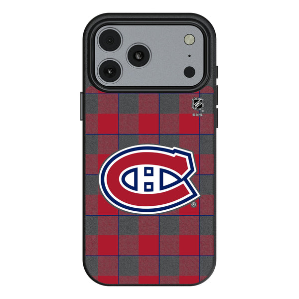 Montreal Canadiens Plaid iPhone MagSafe Compatible Phone Case for Apple iPhone
