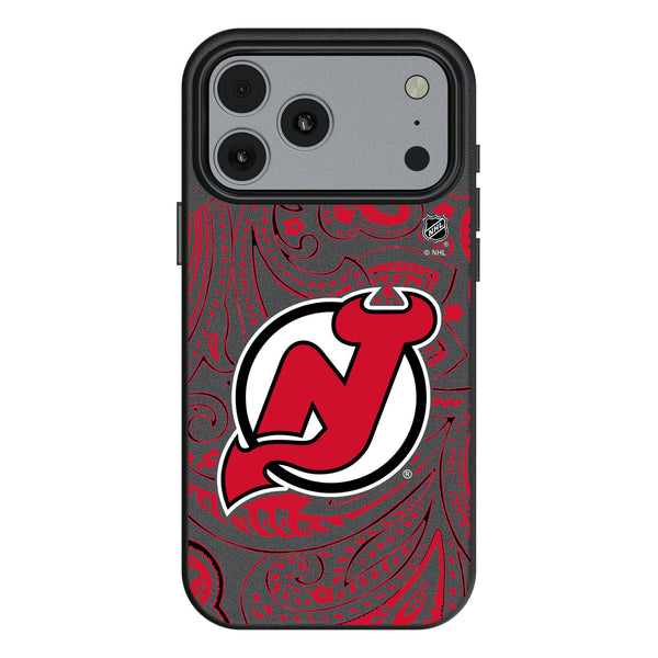 New Jersey Devils Paisley iPhone MagSafe Compatible Phone Case for Apple iPhone