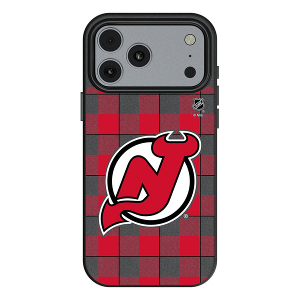 New Jersey Devils Plaid iPhone MagSafe Compatible Phone Case for Apple iPhone