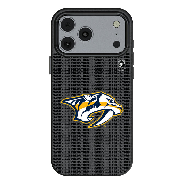 Nashville Predators Text Backdrop iPhone MagSafe Compatible Phone Case for Apple iPhone