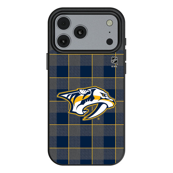 Nashville Predators Plaid iPhone MagSafe Compatible Phone Case for Apple iPhone