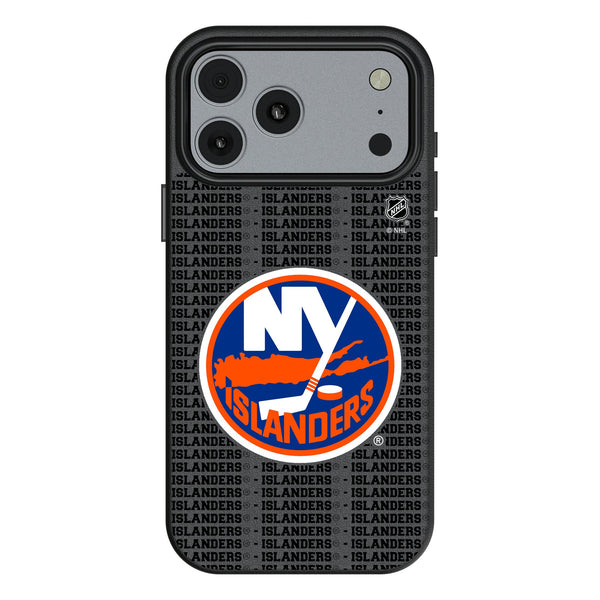 New York Islanders Text Backdrop iPhone MagSafe Compatible Phone Case for Apple iPhone