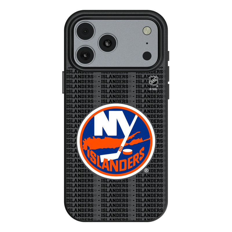 New York Islanders Text Backdrop iPhone MagSafe Compatible Phone Case for Apple iPhone