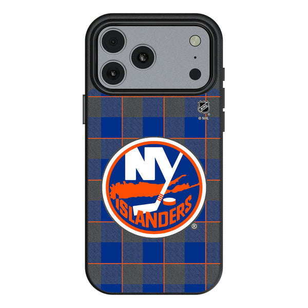 New York Islanders Plaid iPhone MagSafe Compatible Phone Case for Apple iPhone