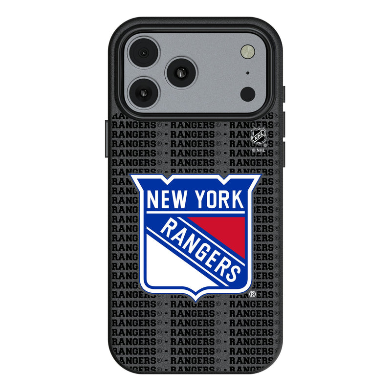New York Rangers Text Backdrop iPhone MagSafe Compatible Phone Case for Apple iPhone