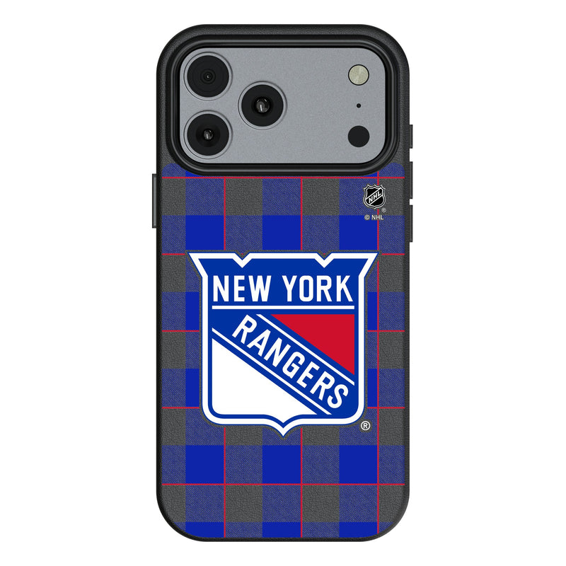 New York Rangers Plaid iPhone MagSafe Compatible Phone Case for Apple iPhone
