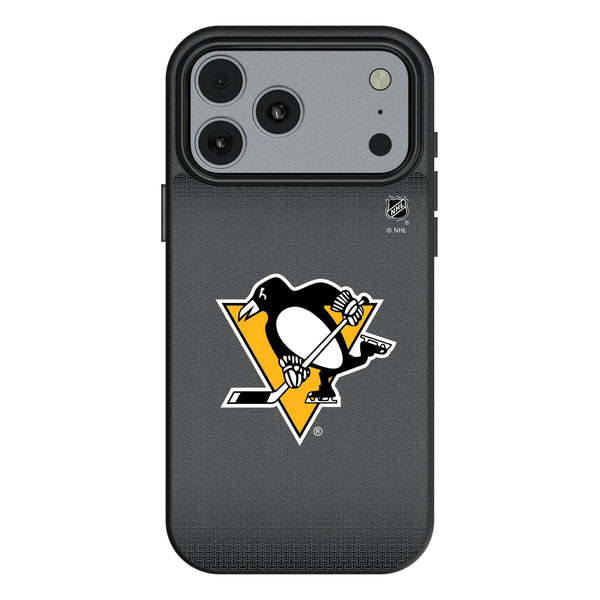 Pittsburgh Penguins Linen iPhone MagSafe Compatible Phone Case for Apple iPhone
