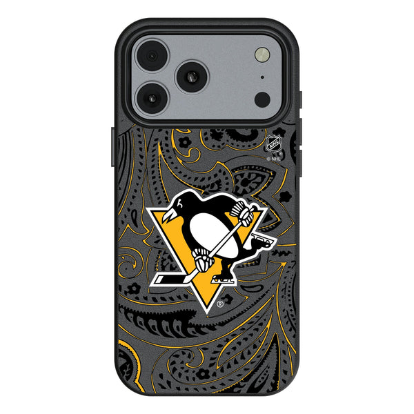 Pittsburgh Penguins Paisley iPhone MagSafe Compatible Phone Case for Apple iPhone