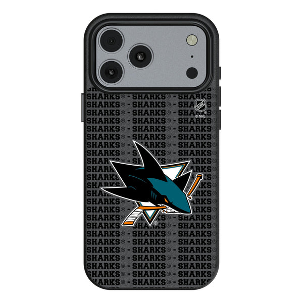 San Jose Sharks Text Backdrop iPhone MagSafe Compatible Phone Case for Apple iPhone
