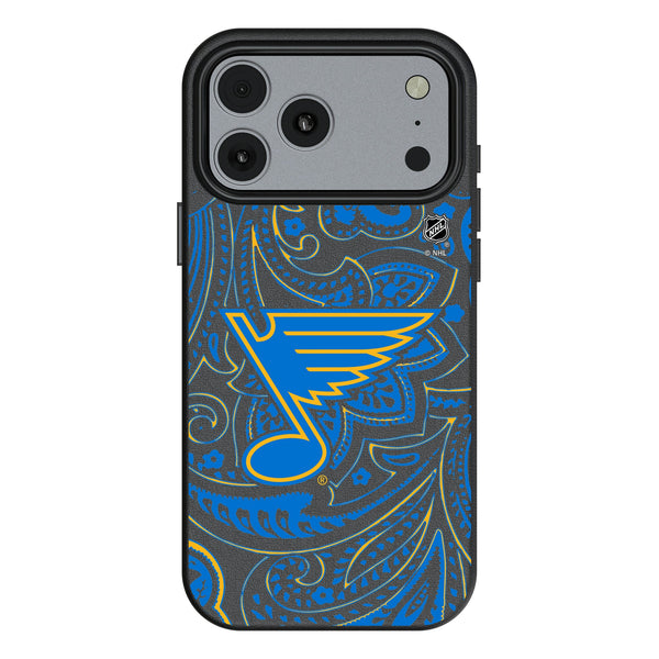St. Louis Blues Paisley iPhone MagSafe Compatible Phone Case for Apple iPhone