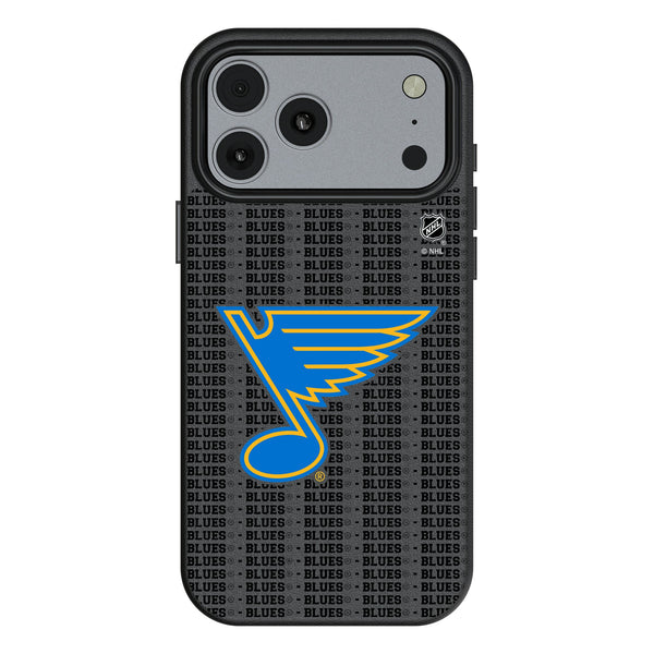 St. Louis Blues Text Backdrop iPhone MagSafe Compatible Phone Case for Apple iPhone