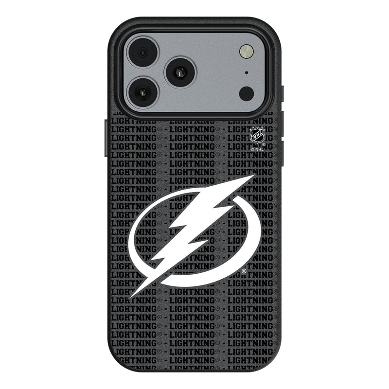 Tampa Bay Lightning Text Backdrop iPhone MagSafe Compatible Phone Case for Apple iPhone