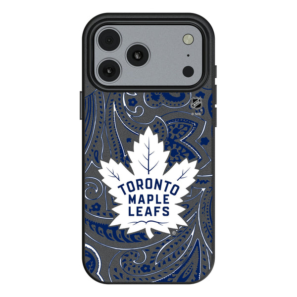Toronto Maple Leafs Paisley iPhone MagSafe Compatible Phone Case for Apple iPhone