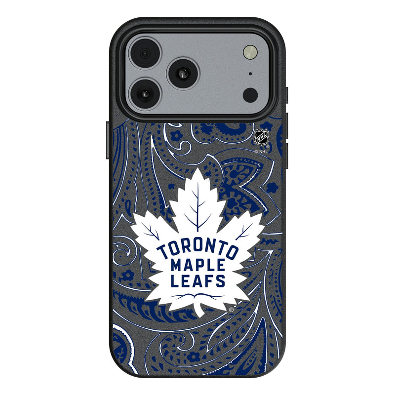 Toronto Maple Leafs Paisley iPhone MagSafe Compatible Phone Case for Apple iPhone