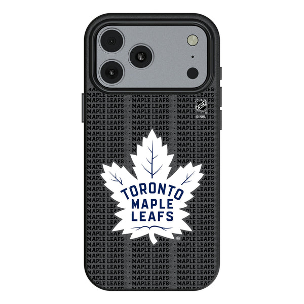 Toronto Maple Leafs Text Backdrop iPhone MagSafe Compatible Phone Case for Apple iPhone