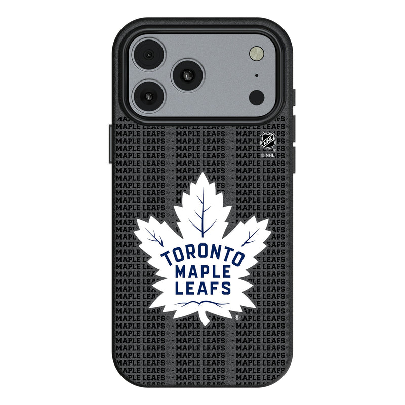 Toronto Maple Leafs Text Backdrop iPhone MagSafe Compatible Phone Case for Apple iPhone