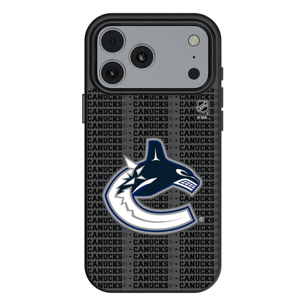 Vancouver Canucks Text Backdrop iPhone MagSafe Compatible Phone Case for Apple iPhone