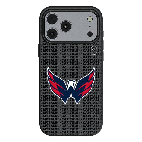 Washington Capitals Text Backdrop iPhone MagSafe Compatible Phone Case for Apple iPhone