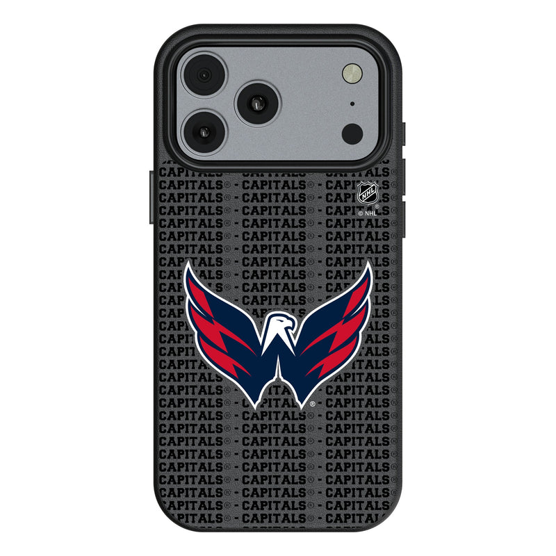 Washington Capitals Text Backdrop iPhone MagSafe Compatible Phone Case for Apple iPhone