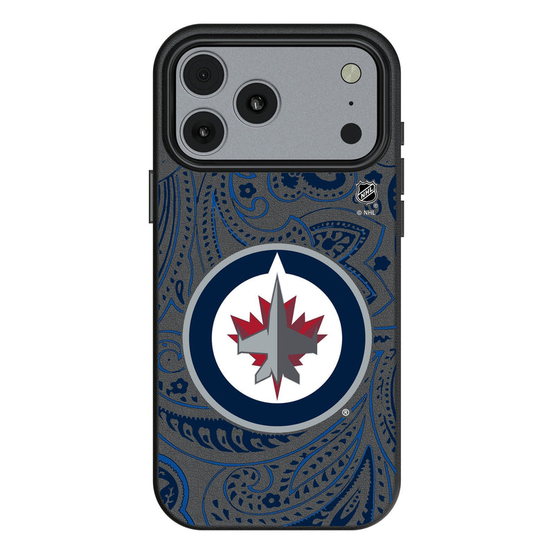 Winnipeg Jets Paisley iPhone MagSafe Compatible Phone Case for Apple iPhone