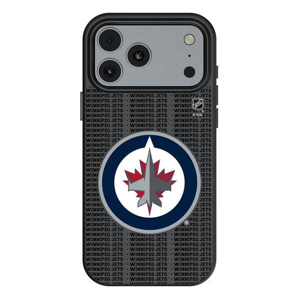 Winnipeg Jets Text Backdrop iPhone MagSafe Compatible Phone Case for Apple iPhone